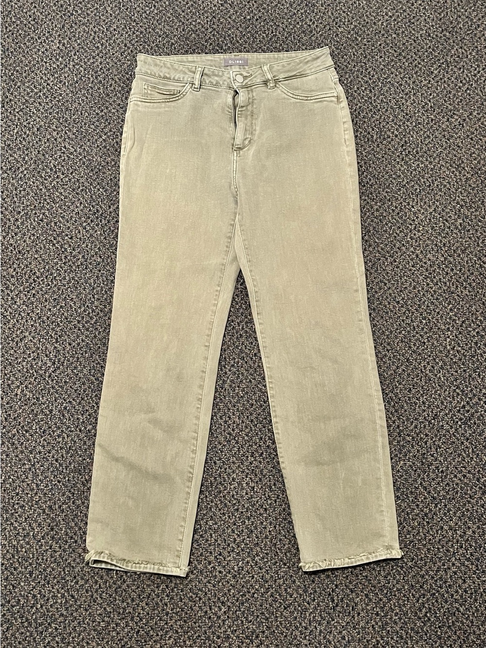 DL1961 Women's Tan Cropped Straight Jeans